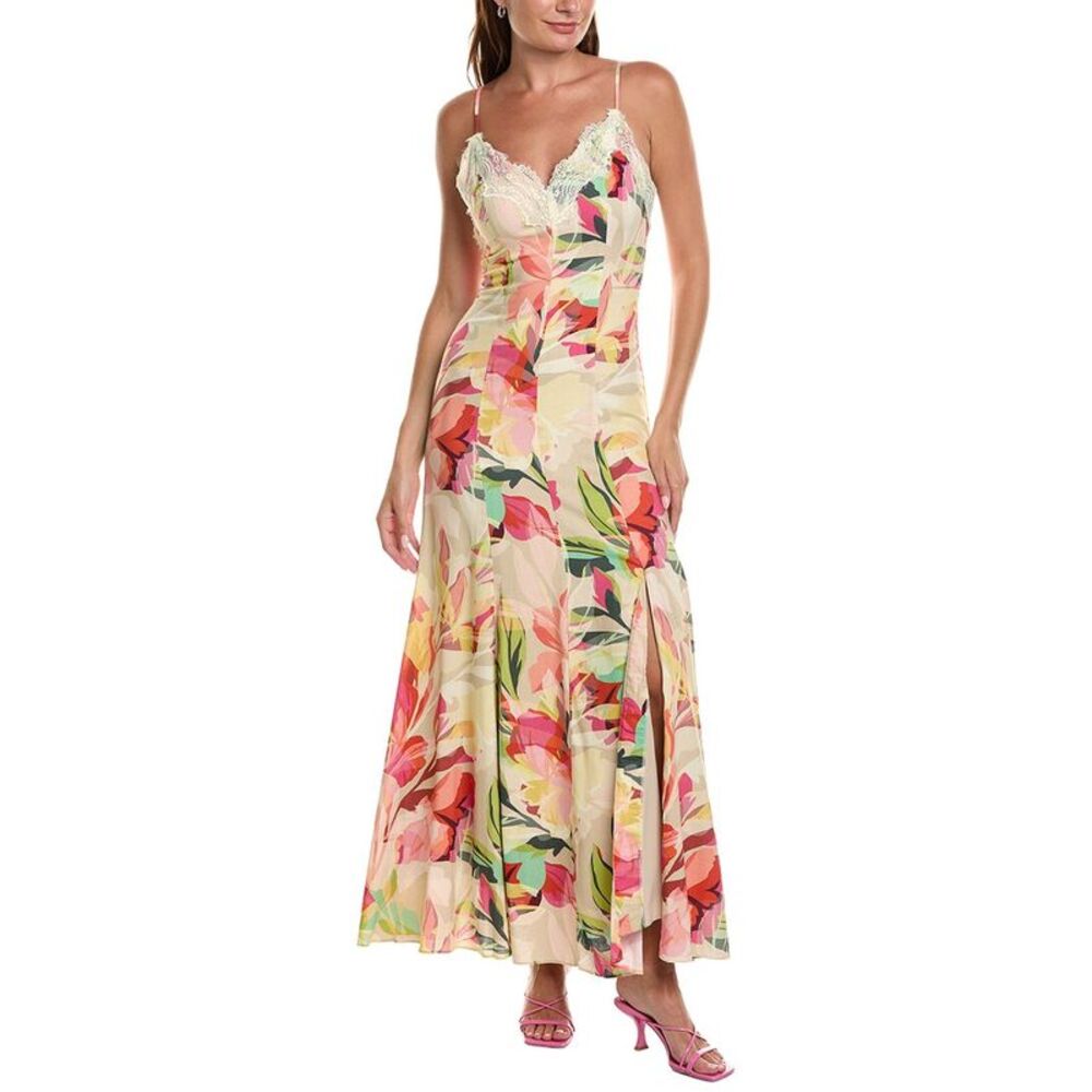 Hutch Womens  Baldwin Linen-Blend Gown, Beige